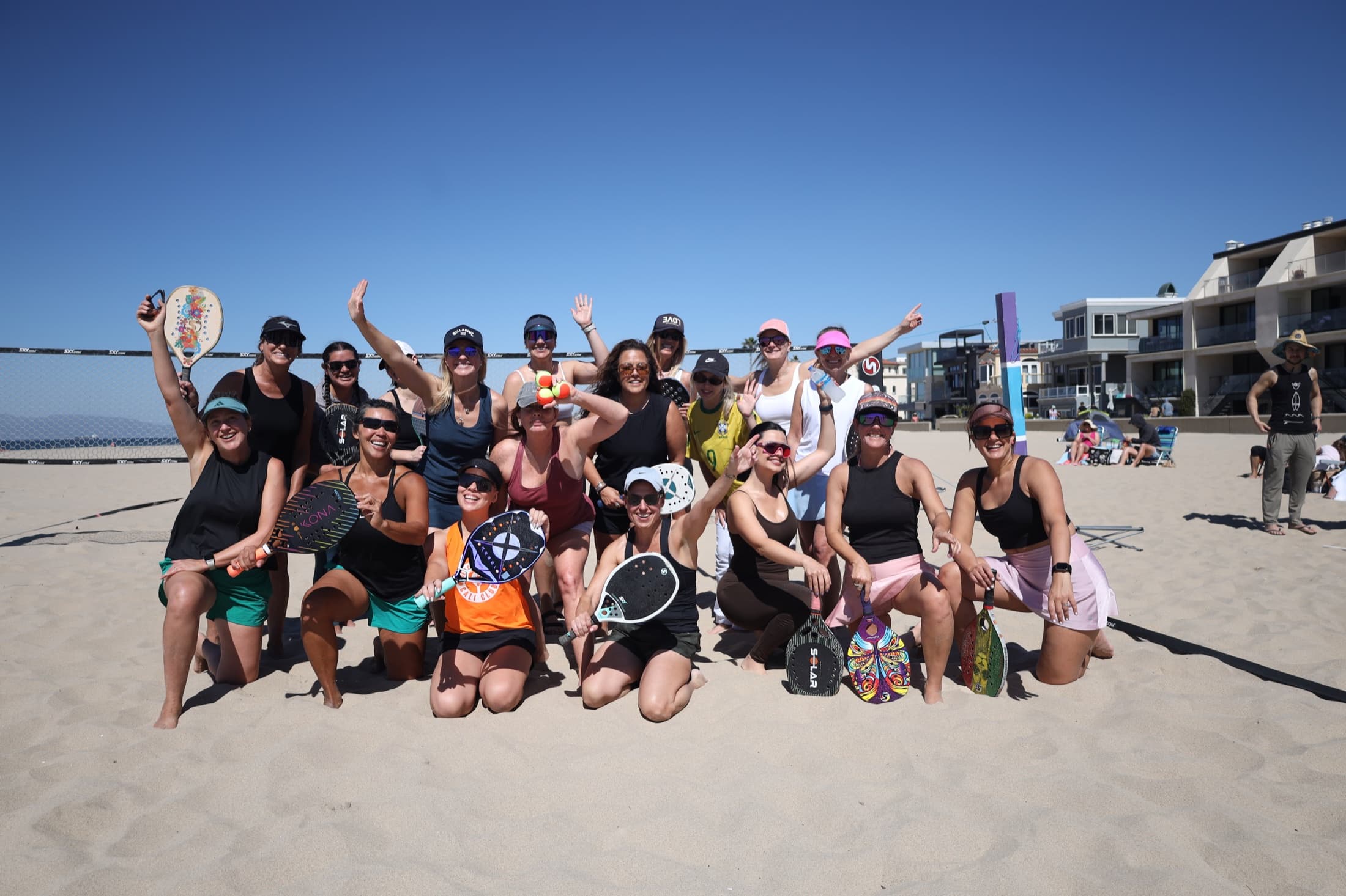 BT Cali Club beach tennis players in Hermosa Beach